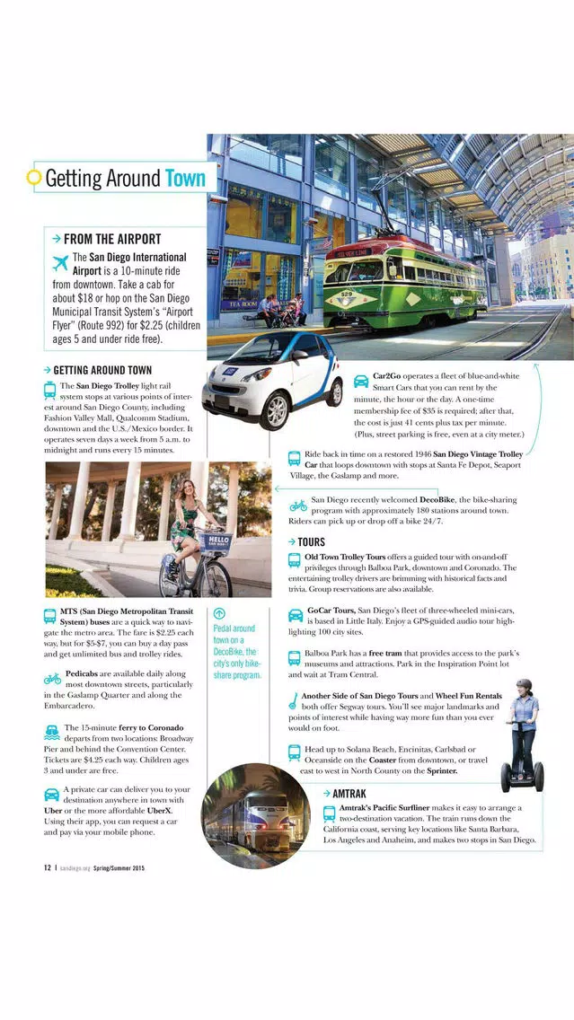San Diego Visitor's Guide Screenshots