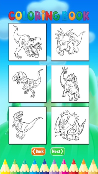 Dinosaur Art Coloring Book - Activities for Kids Screenshots