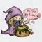 Happy Halloween Witch Stickers