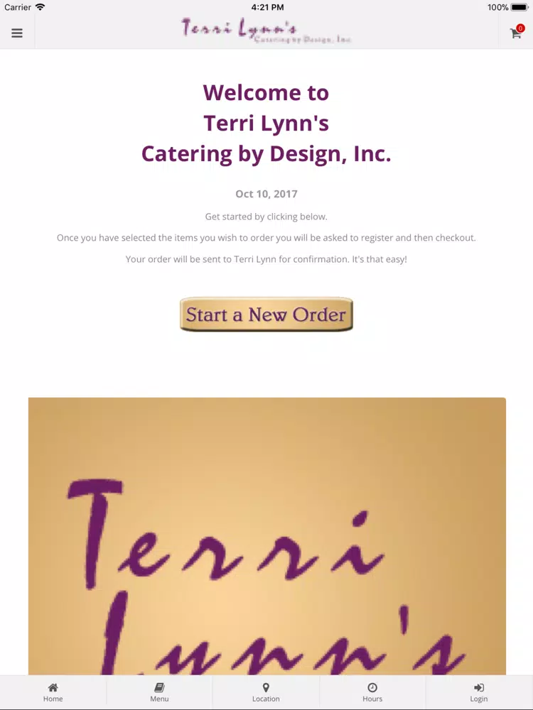 Terri Lynn's Catering iPad Screenshots