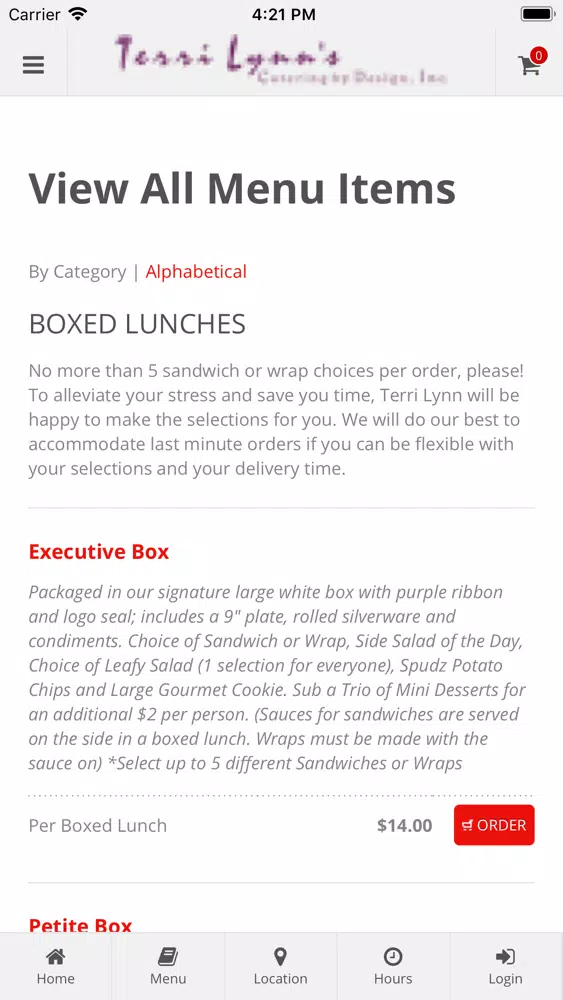 Terri Lynn's Catering Screenshots