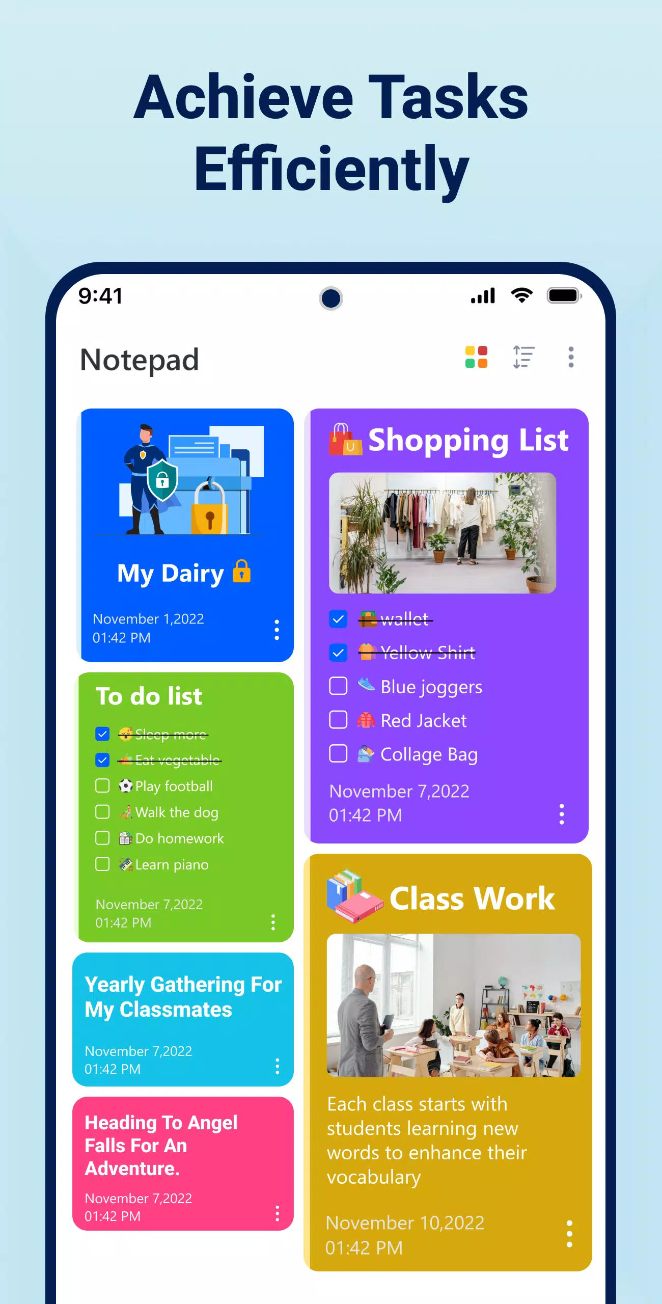 B Notes – Notepad Notebook app Screenshots