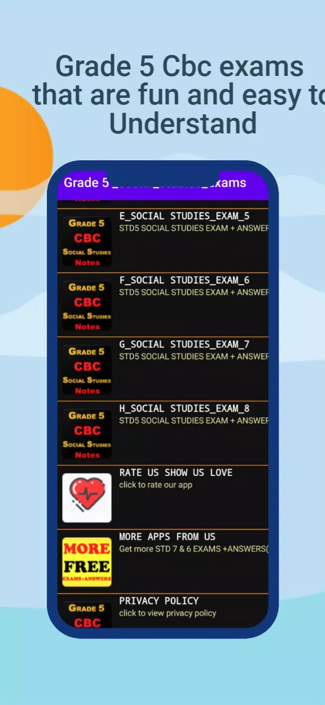 Grade 5 Social Studies Exams+A Screenshots