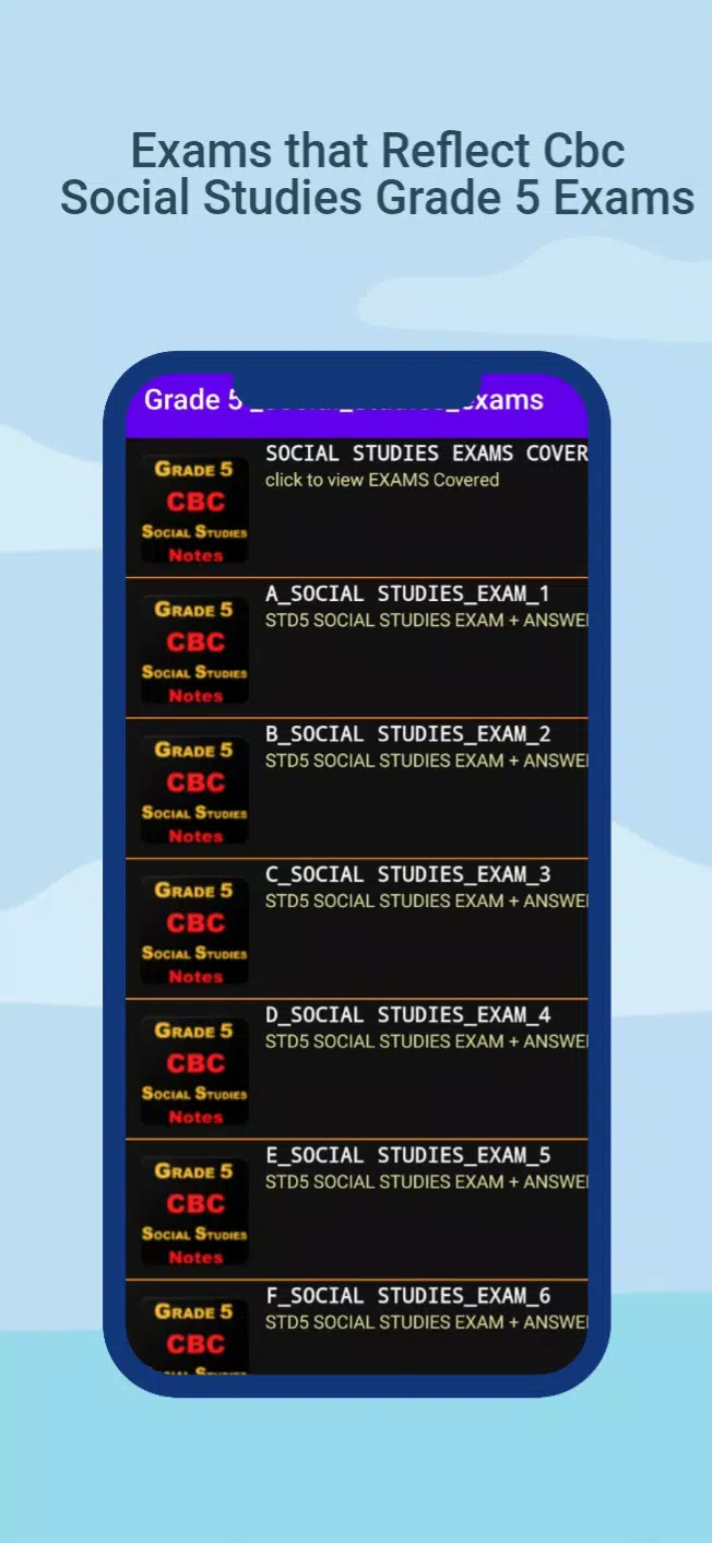 Grade 5 Social Studies Exams+A Screenshots