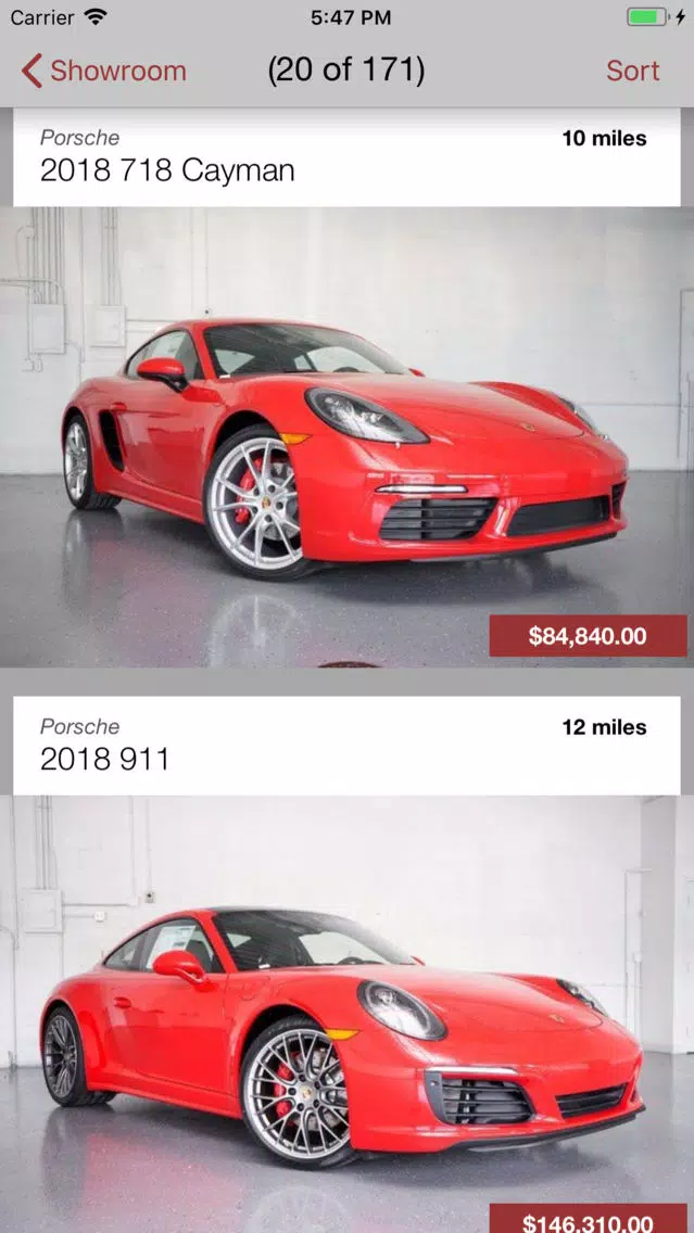 Capturas de pantalla de The Porsche Exchange DealerApp