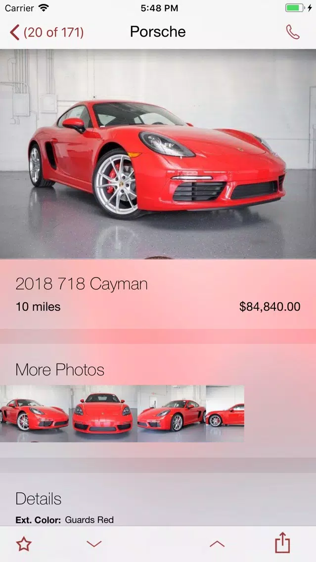 Capturas de pantalla de The Porsche Exchange DealerApp