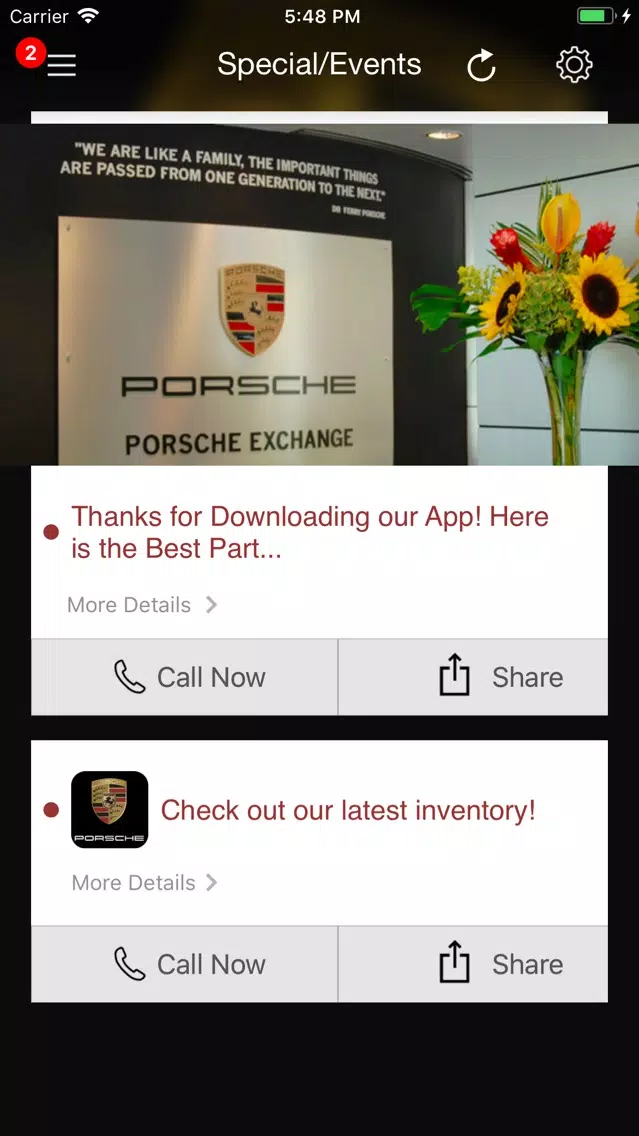 Capturas de pantalla de The Porsche Exchange DealerApp