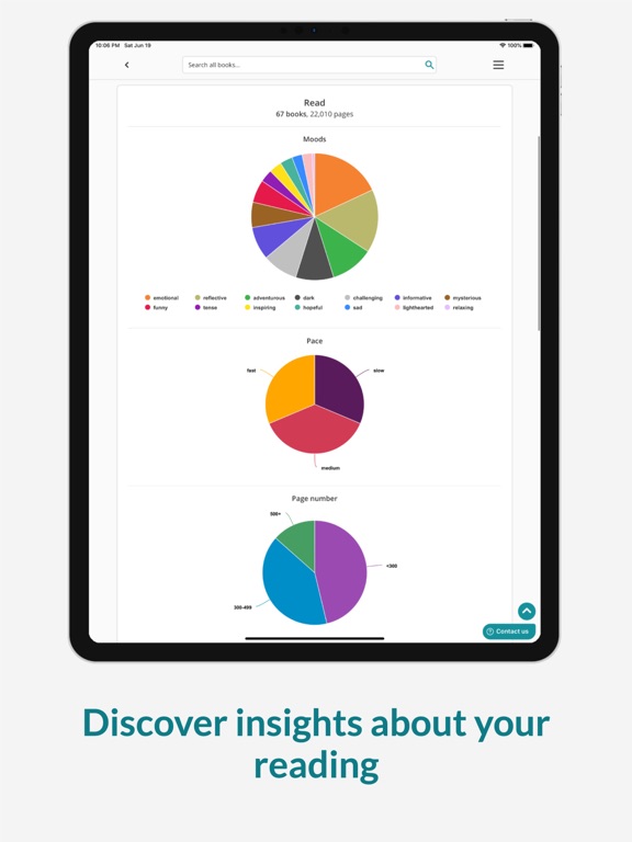 StoryGraph: Reading Tracker iPad Screenshots