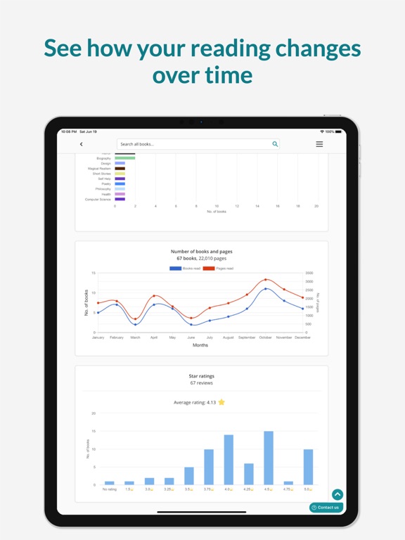 StoryGraph: Reading Tracker iPad Screenshots