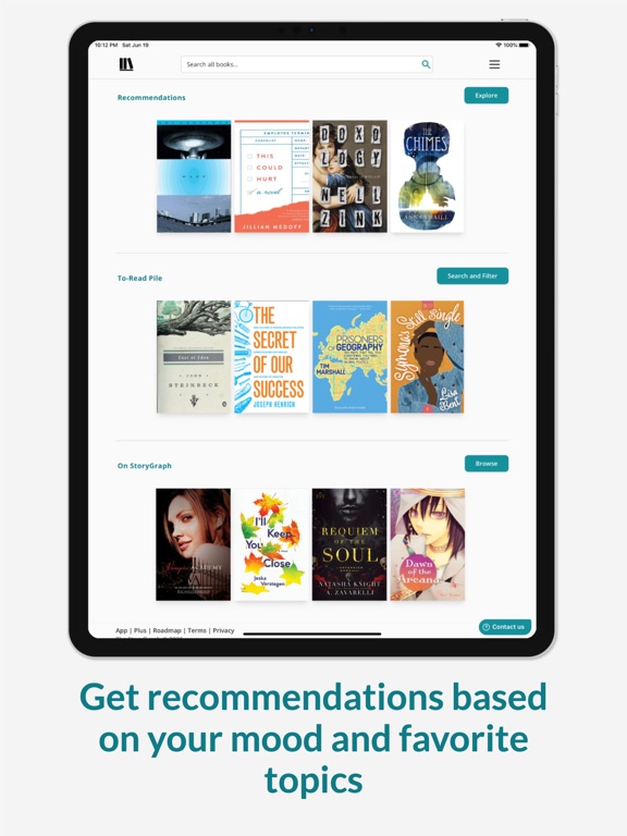 StoryGraph: Reading Tracker iPad Screenshots