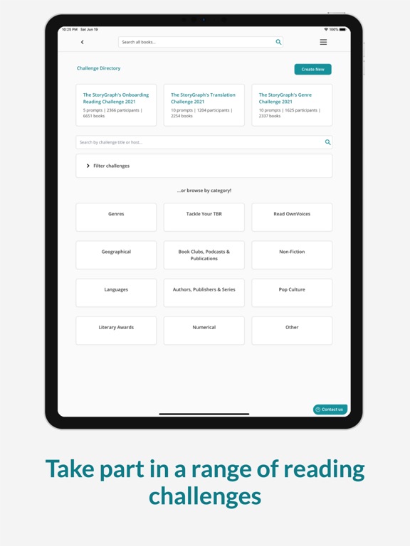 StoryGraph: Reading Tracker iPad Screenshots