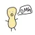 Peanuts sticker, funny food stickers for iMessage