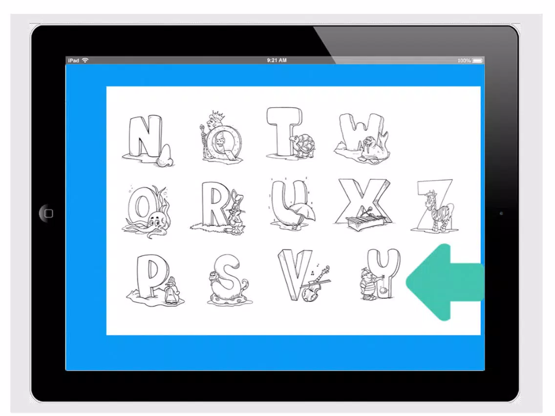 abc alphabet animal coloring books for kids free iPad स्क्रीनशॉट
