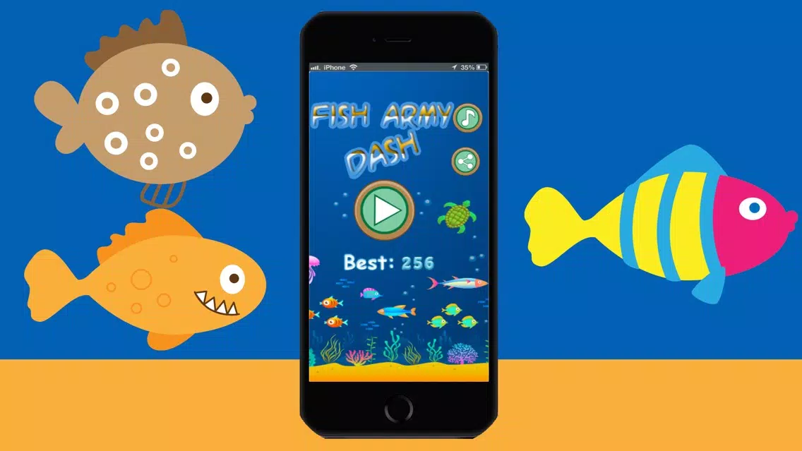 Fish Army Dash - shooter games for kids Screenshots