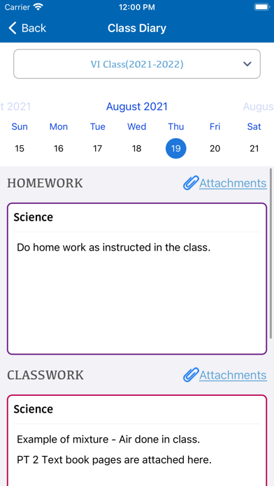 RockWell Parent Portal Screenshots