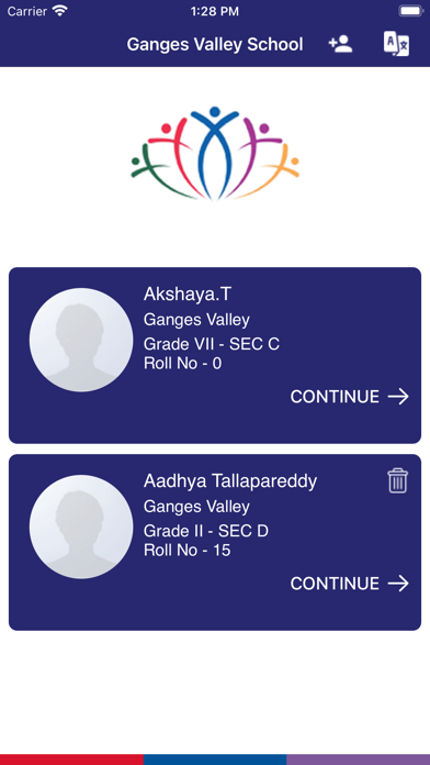 Ganges Valley Parent Portal Screenshots