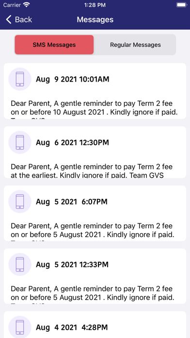 Ganges Valley Parent Portal Screenshots