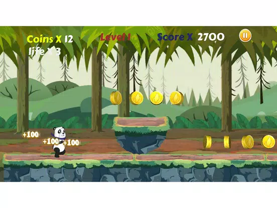 熊猫跑酷游戏-有挑战的游戏 iPad  Screenshots