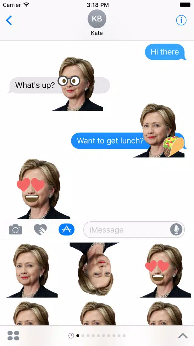 Hillary Clinton Emoji Sticker Pack Screenshots