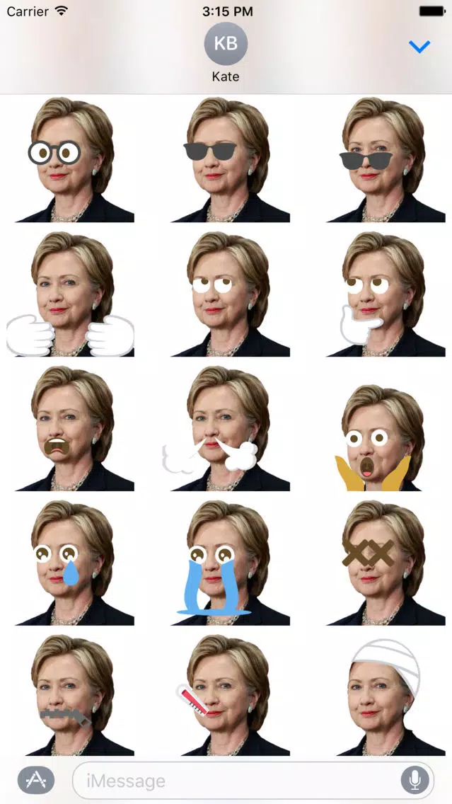 Hillary Clinton Emoji Sticker Pack Screenshots