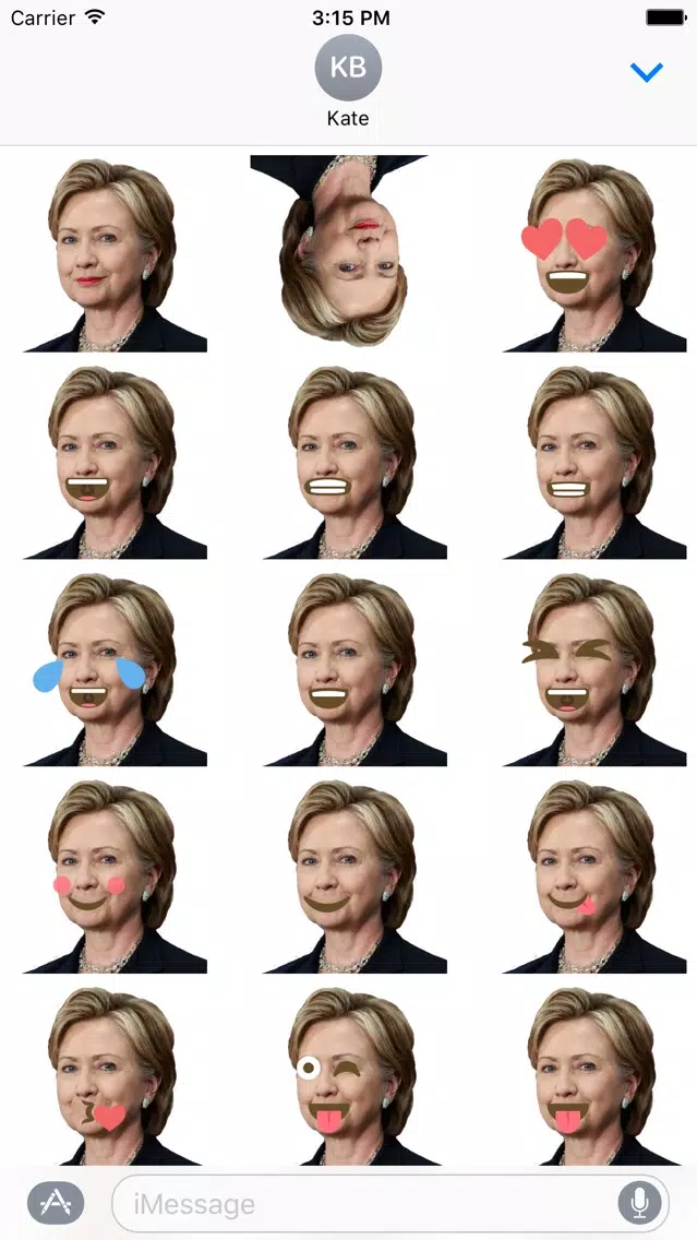 Hillary Clinton Emoji Sticker Pack Screenshots
