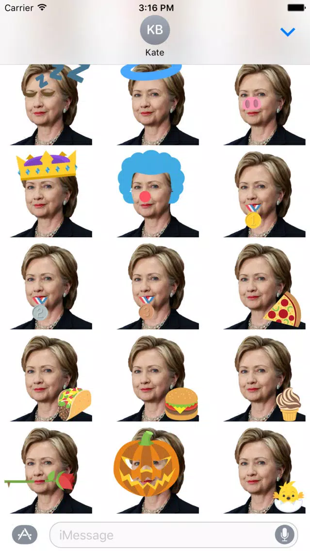 Hillary Clinton Emoji Sticker Pack Screenshots