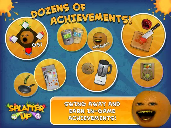 Tangkapan skrin Annoying Orange Splatter Up! iPad 
