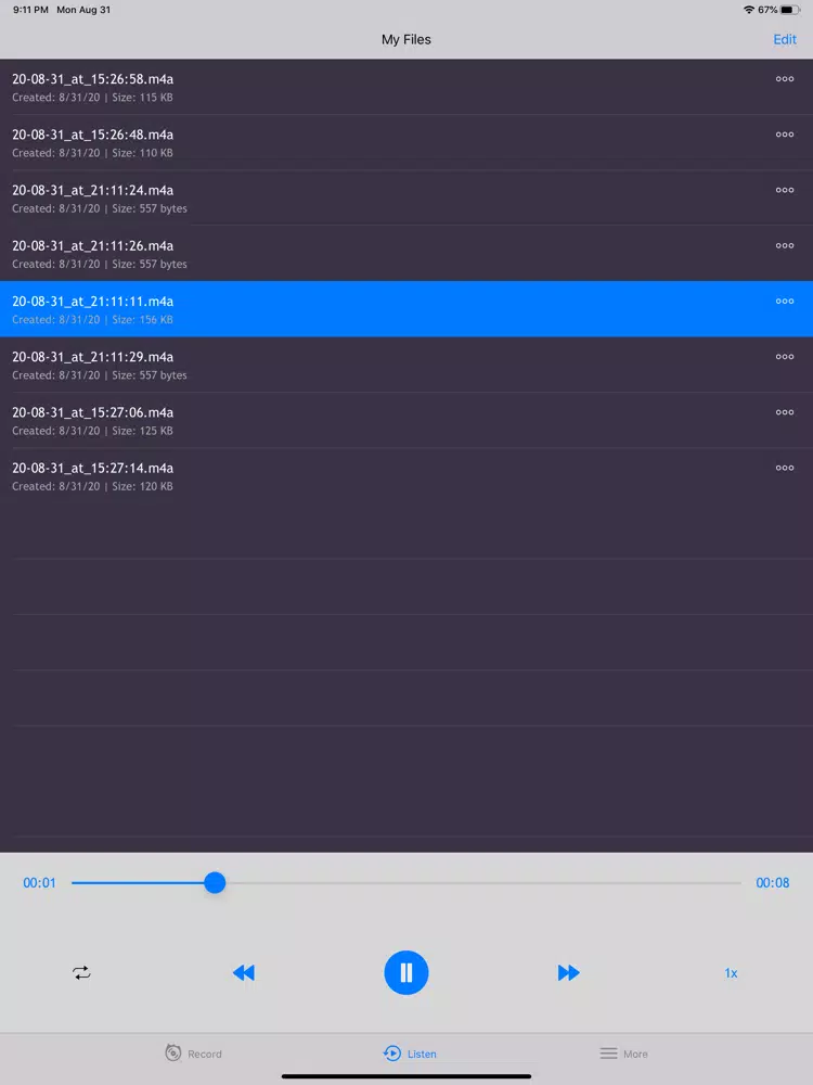 Voice Recorder++ iPad Screenshots