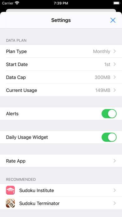 Data Widget - 3g/4g/5g data Screenshots