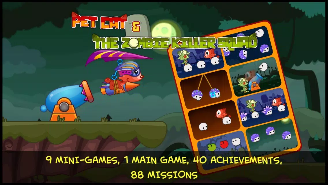 9 Games in 1 - Zombie Cats Ekran Görüntüleri