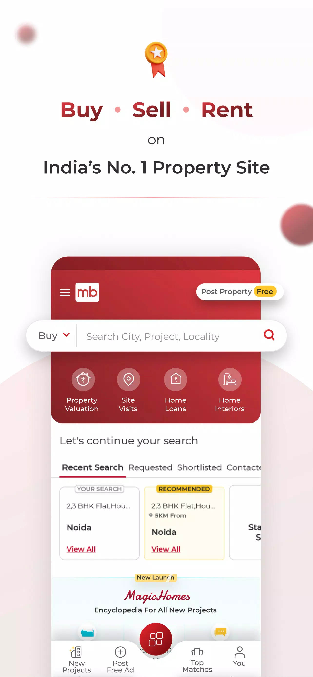 Magicbricks Buy, Rent Property Screenshots