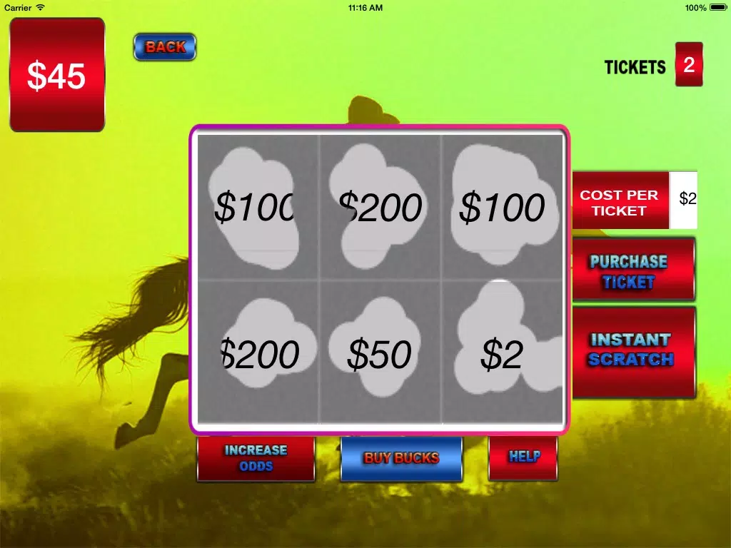 Black Jack Scratches iPad Screenshots