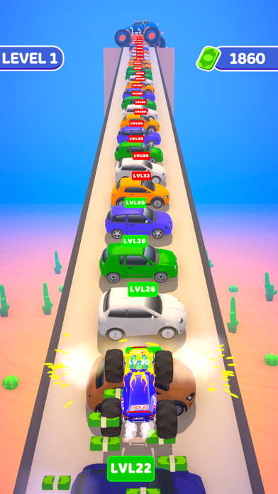 Tangkapan skrin Monster Car Up
