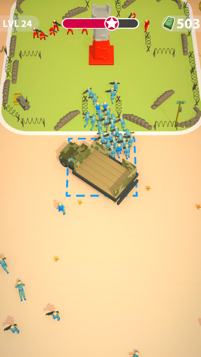 Capturas de tela do Overcrowd Army