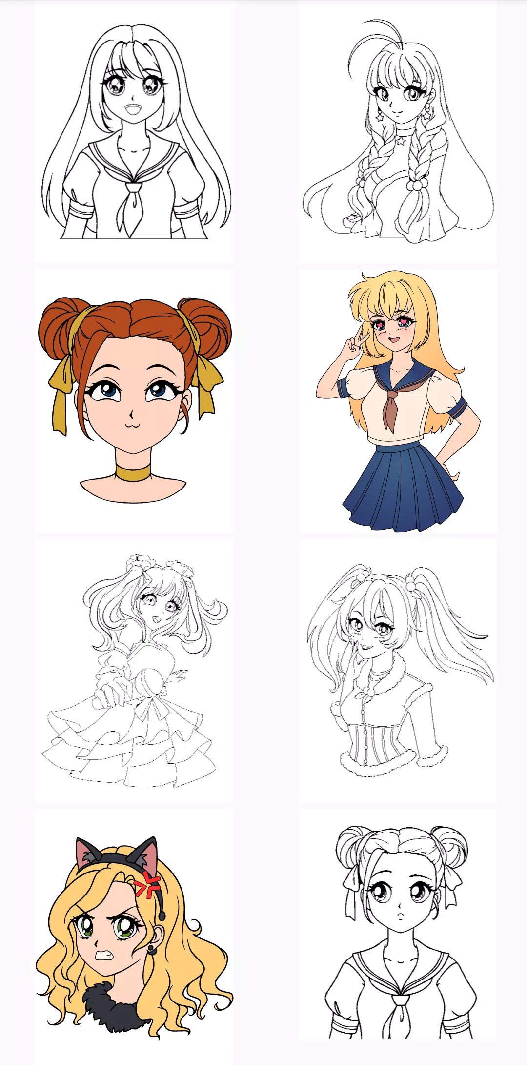 Anime Coloring Book Manga Game Screenshots