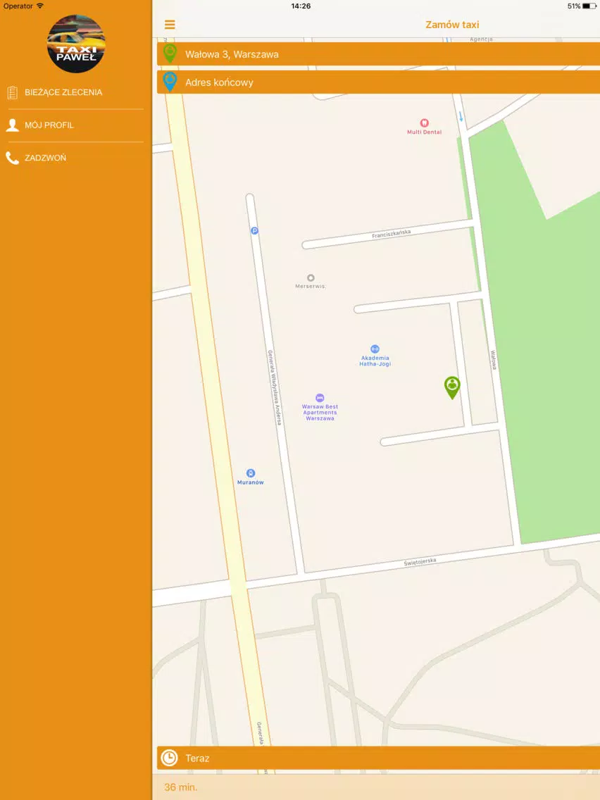 Taxi Paweł iPad Screenshots
