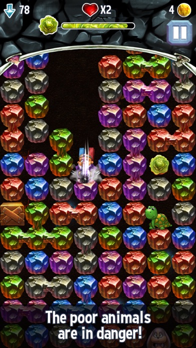 Tangkapan layar Boulder Rush - A hole lotta animals