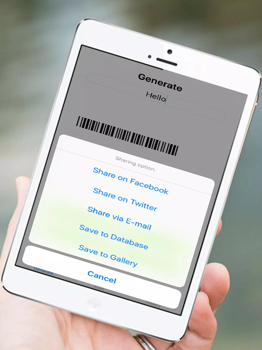 BarCode ToolBox: Bar code, Data Matrix, QRcode generator & reader to generate, share and save it. iPad Screenshots