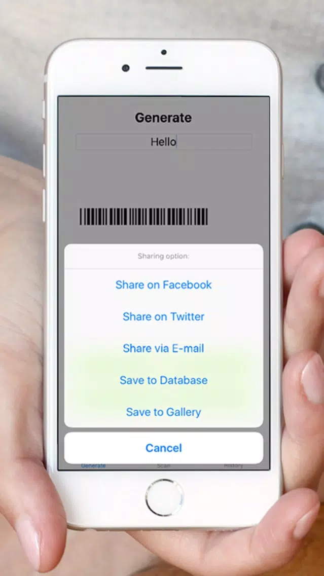 BarCode ToolBox: Bar code, Data Matrix, QRcode generator & reader to generate, share and save it. Screenshots