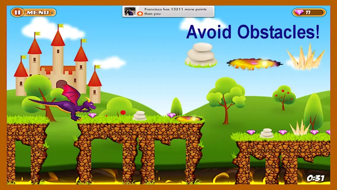 Screenshot di A Dragon Run - A Race to the Magic Castle Game