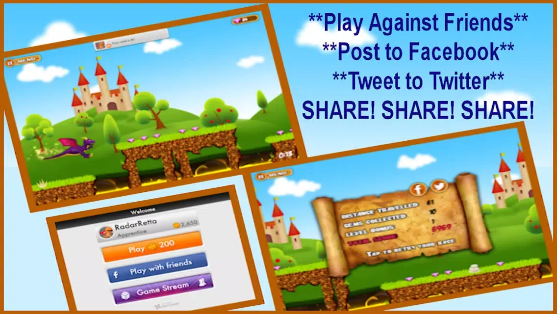 Screenshot di A Dragon Run - A Race to the Magic Castle Game