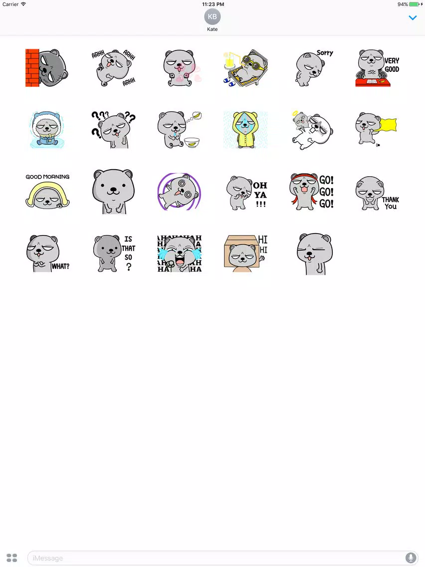 Sam The Gangster Brow Bear Sticker iPad Screenshots