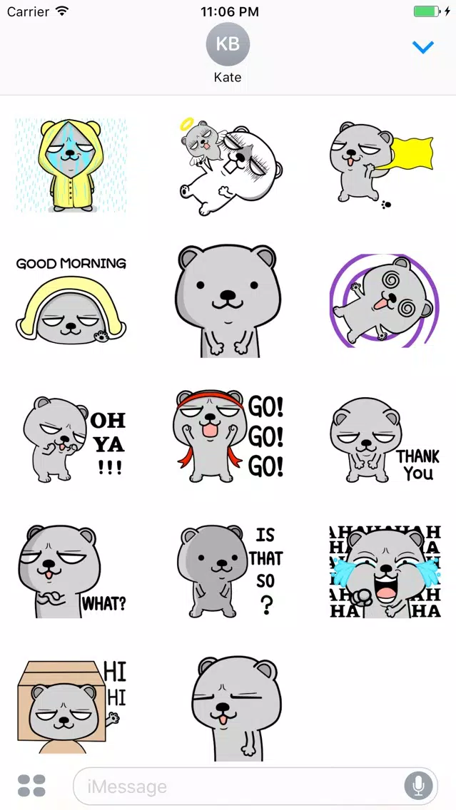 Sam The Gangster Brow Bear Sticker Screenshots