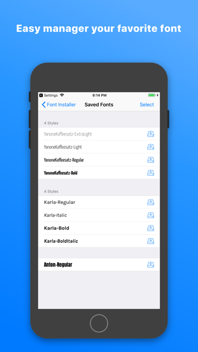 xFont - Custom Font Installer Screenshots