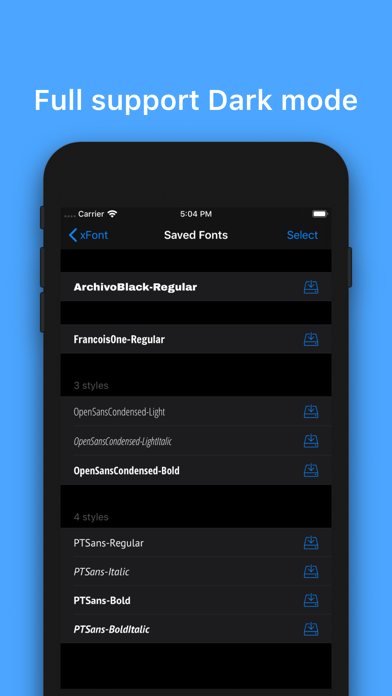 xFont - Custom Font Installer Screenshots
