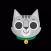 Gray Cat Bun Sticker