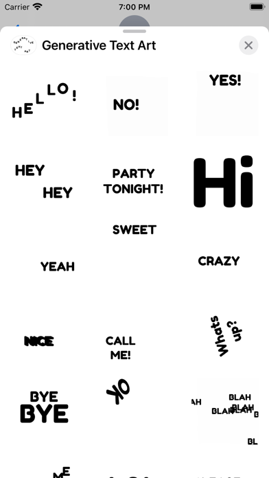 Generative Text Art Screenshots