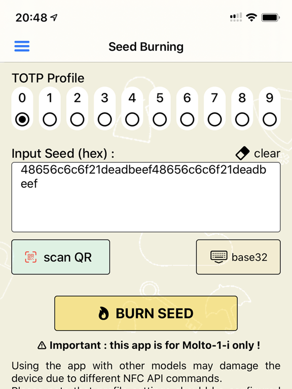 Molto-1-i NFC Burner iPad Screenshots