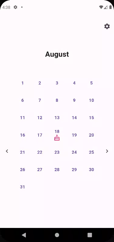 Birthday Calendar应用截图