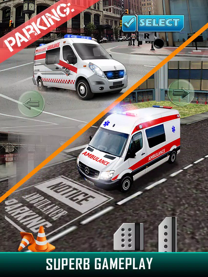 City Ambulance Parking Simulator - Test Your Driving Skill on Emergency Vehicle iPad Screenshots